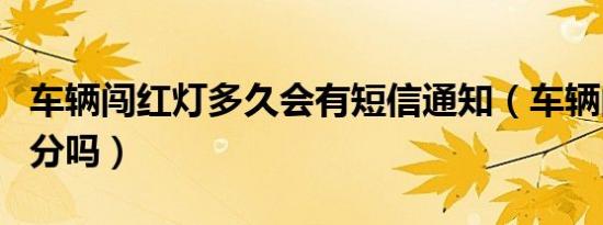 车辆闯红灯多久会有短信通知（车辆闯红灯扣分吗）