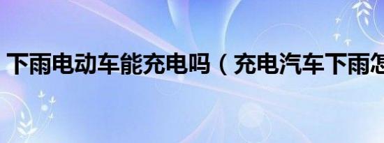 下雨电动车能充电吗（充电汽车下雨怎么办）