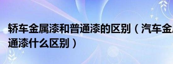 轿车金属漆和普通漆的区别（汽车金属漆和普通漆什么区别）