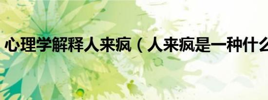 心理学解释人来疯（人来疯是一种什么心理）