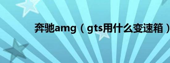 奔驰amg（gts用什么变速箱）