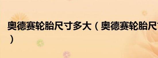 奥德赛轮胎尺寸多大（奥德赛轮胎尺寸是多少）