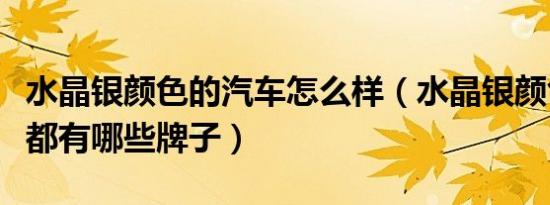 水晶银颜色的汽车怎么样（水晶银颜色的汽车都有哪些牌子）