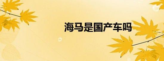 海马是国产车吗