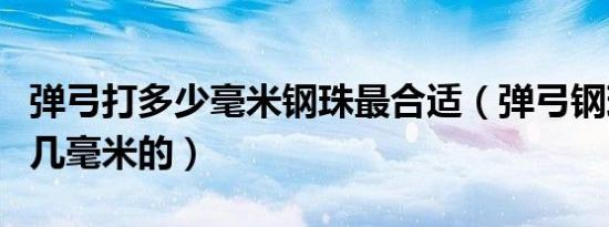 弹弓打多少毫米钢珠最合适（弹弓钢珠一般用几毫米的）