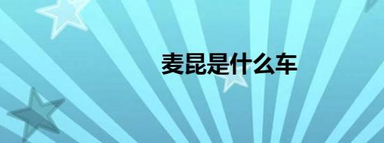 麦昆是什么车