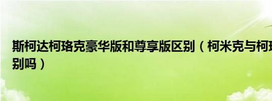 斯柯达柯珞克豪华版和尊享版区别（柯米克与柯珞克是同级别吗）