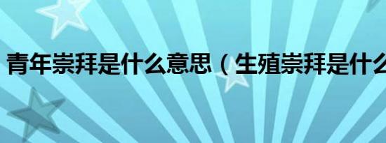 青年崇拜是什么意思（生殖崇拜是什么意思）