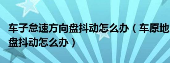 车子怠速方向盘抖动怎么办（车原地怠速方向盘抖动怎么办）