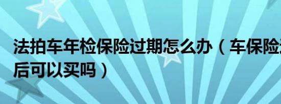 法拍车年检保险过期怎么办（车保险过期了之后可以买吗）
