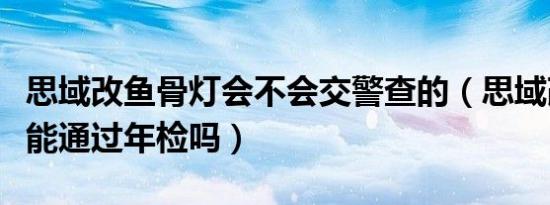 思域改鱼骨灯会不会交警查的（思域改鱼骨灯能通过年检吗）
