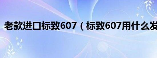 老款进口标致607（标致607用什么发动机）