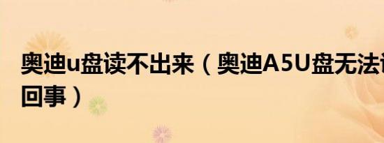 奥迪u盘读不出来（奥迪A5U盘无法识别怎么回事）
