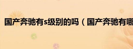 国产奔驰有s级别的吗（国产奔驰有哪些车）