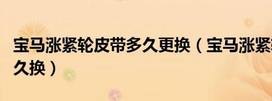 宝马涨紧轮皮带多久更换（宝马涨紧轮皮带多久换）