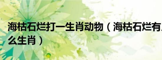 海枯石烂打一生肖动物（海枯石烂有几时是什么生肖）