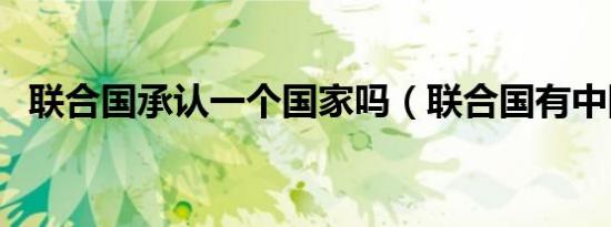 联合国承认一个国家吗（联合国有中国吗）