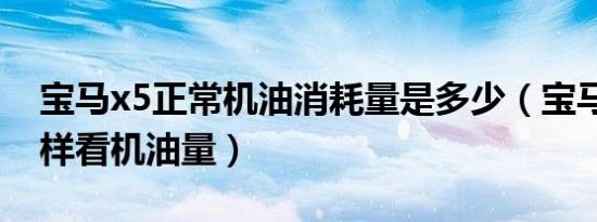 宝马x5正常机油消耗量是多少（宝马x5怎么样看机油量）