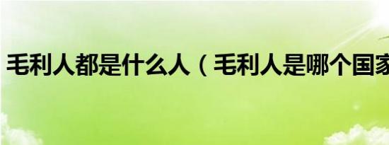 毛利人都是什么人（毛利人是哪个国家的人）