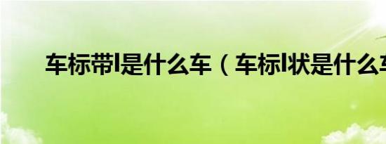 车标带l是什么车（车标l状是什么车）