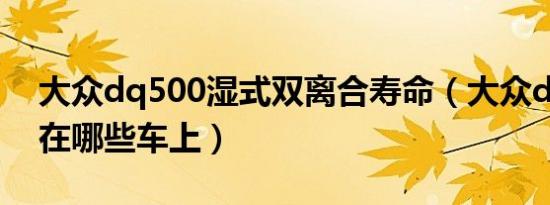 大众dq500湿式双离合寿命（大众dq500用在哪些车上）