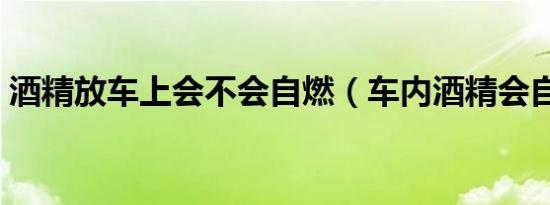 酒精放车上会不会自燃（车内酒精会自燃吗）