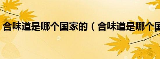 合味道是哪个国家的（合味道是哪个国家的）