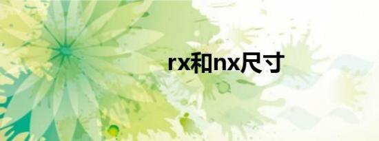 rx和nx尺寸