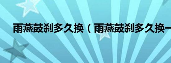 雨燕鼓刹多久换（雨燕鼓刹多久换一次）