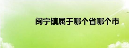 闽宁镇属于哪个省哪个市