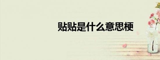贴贴是什么意思梗