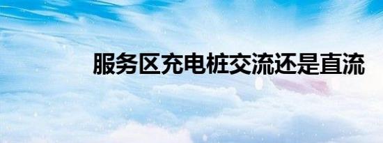 服务区充电桩交流还是直流