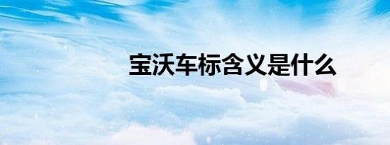 宝沃车标含义是什么