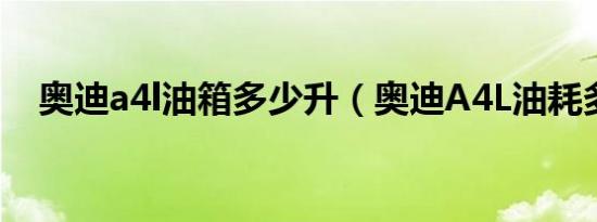 奥迪a4l油箱多少升（奥迪A4L油耗多少）