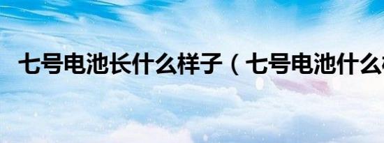七号电池长什么样子（七号电池什么样子）