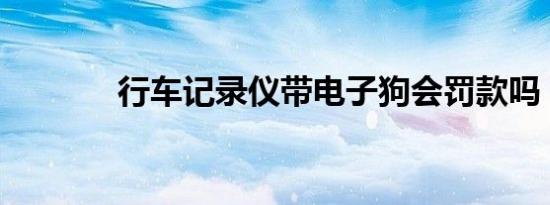 行车记录仪带电子狗会罚款吗