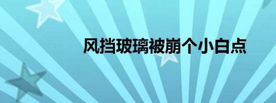 风挡玻璃被崩个小白点