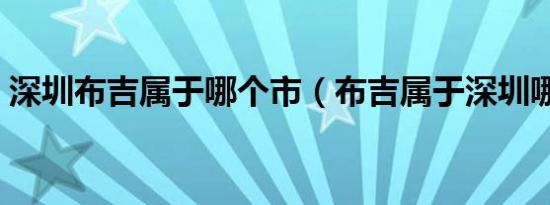 深圳布吉属于哪个市（布吉属于深圳哪个区）