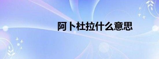 阿卜杜拉什么意思