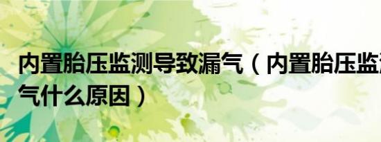 内置胎压监测导致漏气（内置胎压监测气嘴漏气什么原因）