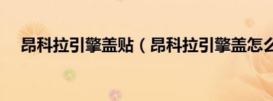 昂科拉引擎盖贴（昂科拉引擎盖怎么关）