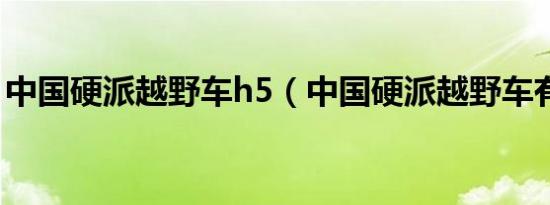 中国硬派越野车h5（中国硬派越野车有哪些）