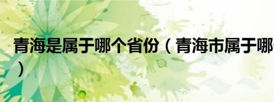 青海是属于哪个省份（青海市属于哪个省份的）