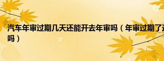 汽车年审过期几天还能开去年审吗（年审过期了还可以审车吗）