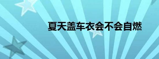 夏天盖车衣会不会自燃