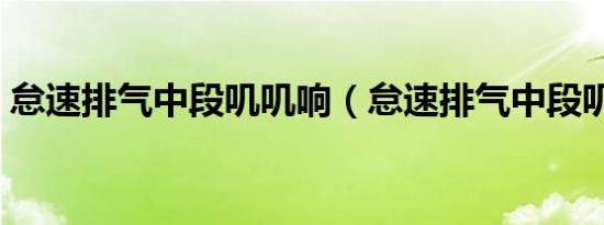 怠速排气中段叽叽响（怠速排气中段叽叽响）