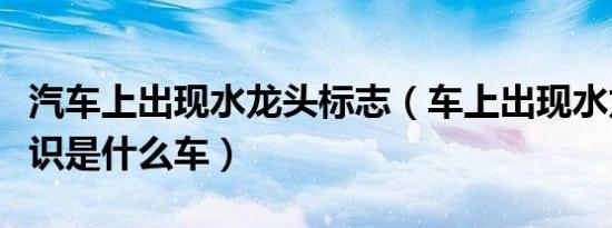 汽车上出现水龙头标志（车上出现水龙头的标识是什么车）