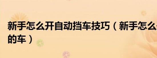 新手怎么开自动挡车技巧（新手怎么开自动挡的车）