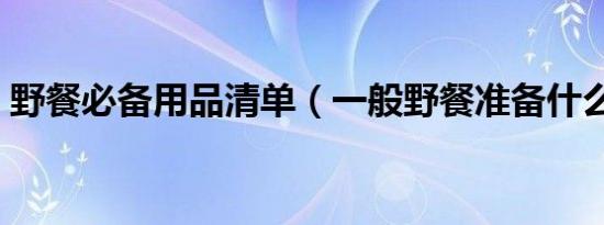 野餐必备用品清单（一般野餐准备什么零食）