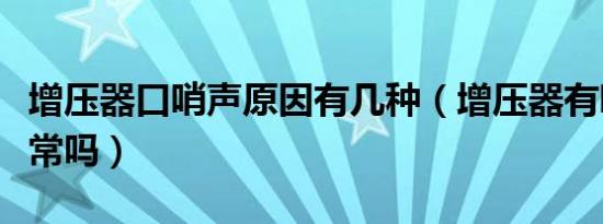 增压器口哨声原因有几种（增压器有哨声是正常吗）